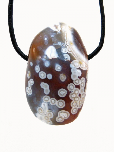 Augen-Achat gebohrt, L, 3 Stk., Botswana